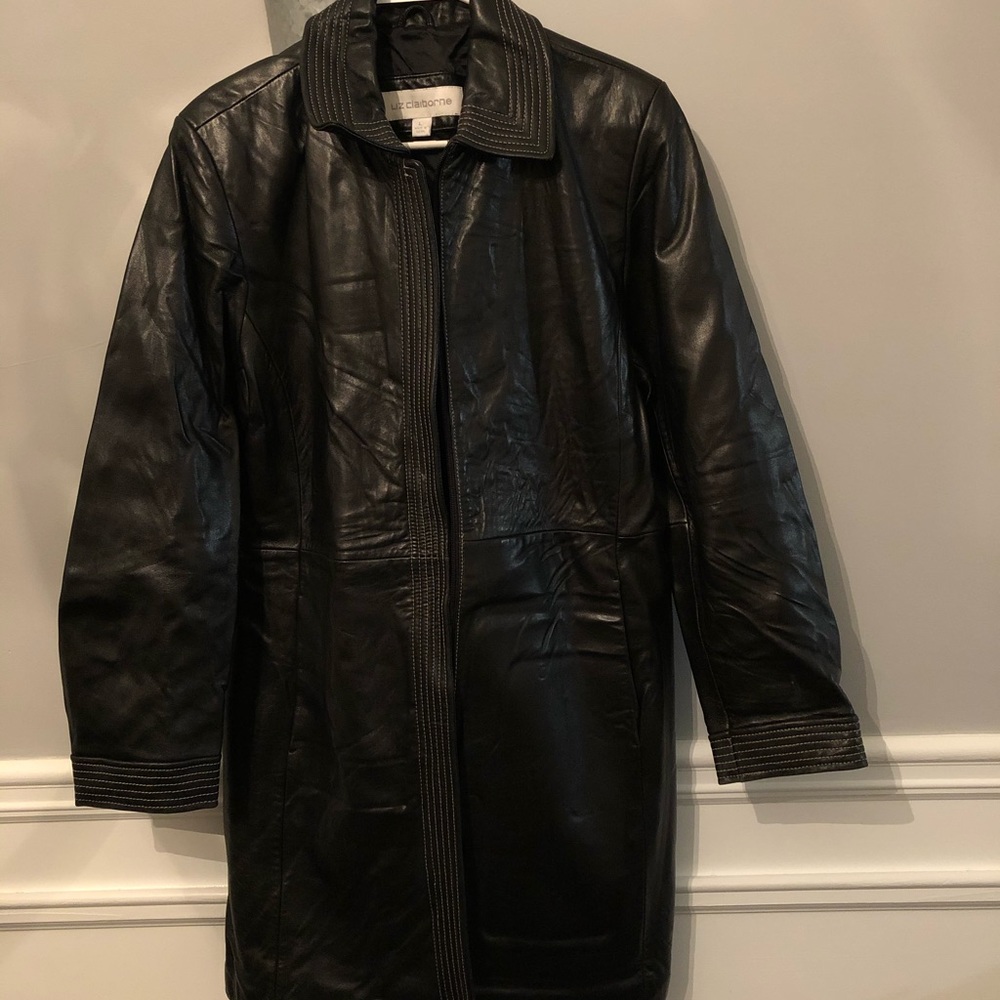 Woman’s leather coat